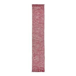 Brand New Mainstays Woven Cotton Rich Fringe 14" x 72" Table Runner, Rusty Brick